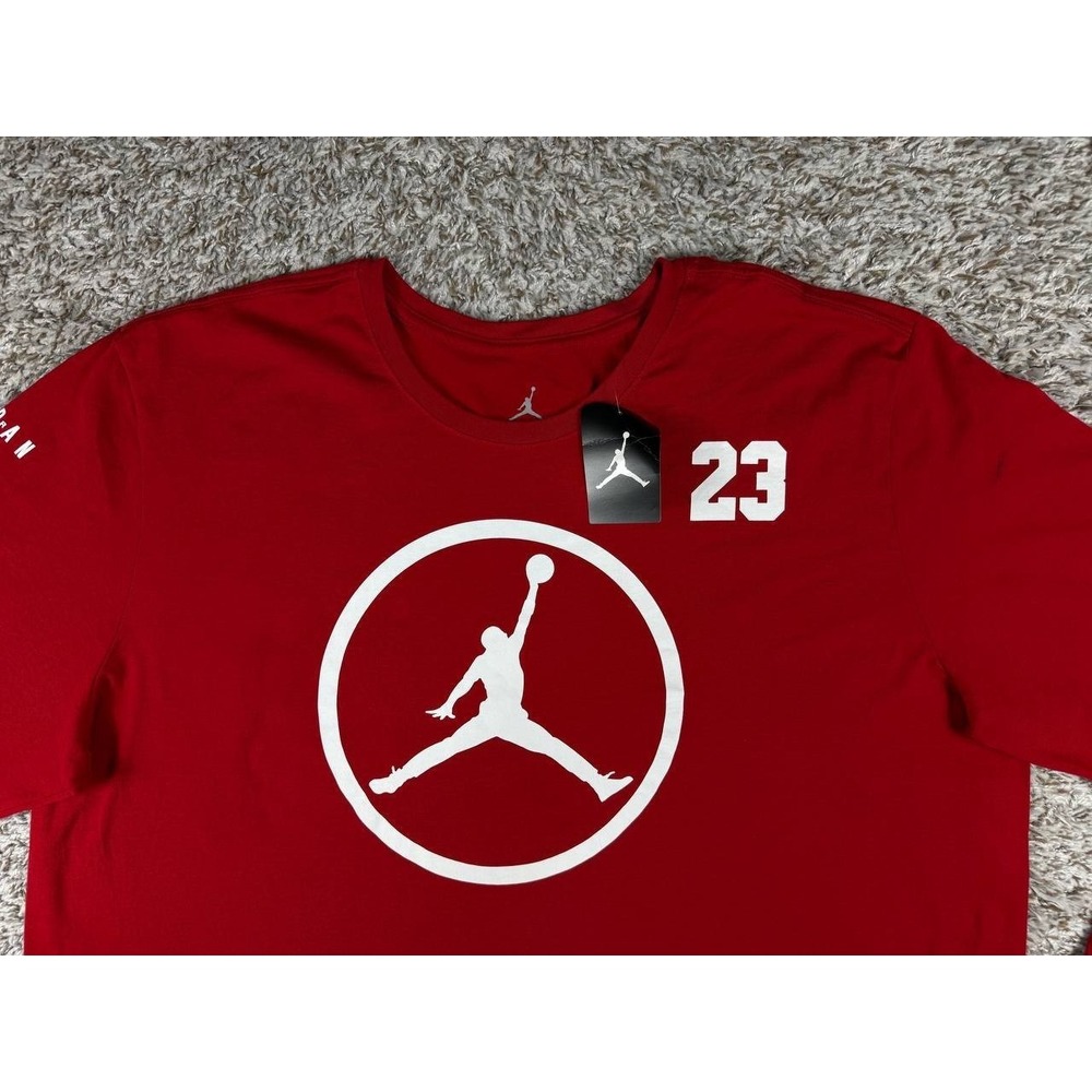 Nike Air Jordan Jumpman Long Sleeve T-Shirt Red Graphic Logo Men's 3XL NWT - Picture 2 of 13
